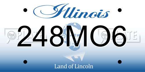 248MO6 Illinois License Plate