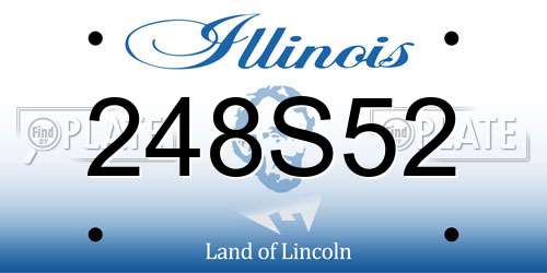 248S52 Illinois License Plate