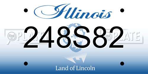 248S82 Illinois License Plate