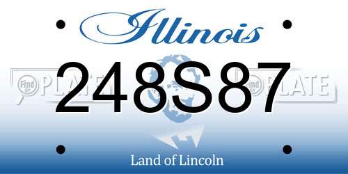 248S87 Illinois License Plate