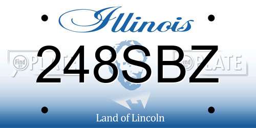 248SBZ Illinois License Plate