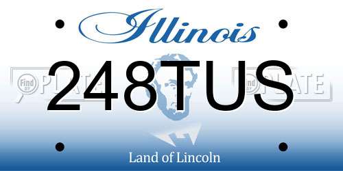248TUS Illinois License Plate