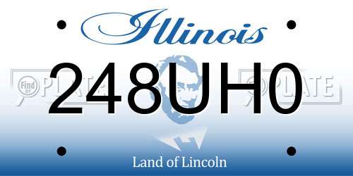 248UH0 Illinois License Plate