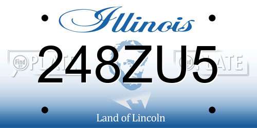 248ZU5 Illinois License Plate