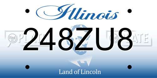 248ZU8 Illinois License Plate