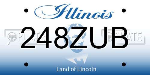 248ZUB Illinois License Plate