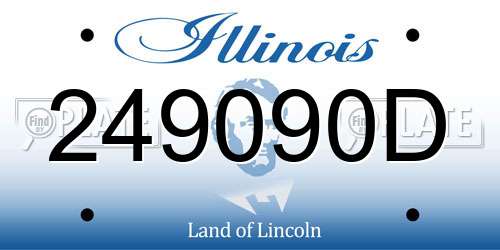 249090D Illinois License Plate
