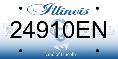 24910EN Illinois License Plate