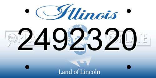 2492320 Illinois License Plate