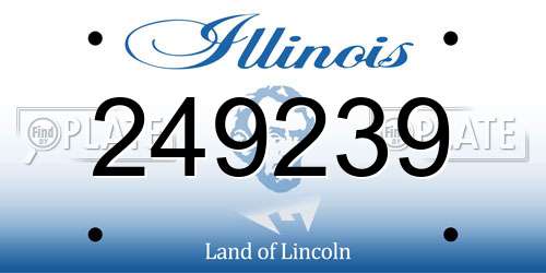 249239 Illinois License Plate