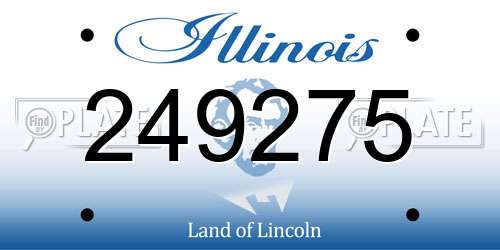 249275 Illinois License Plate