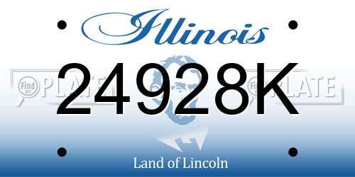 24928K Illinois License Plate
