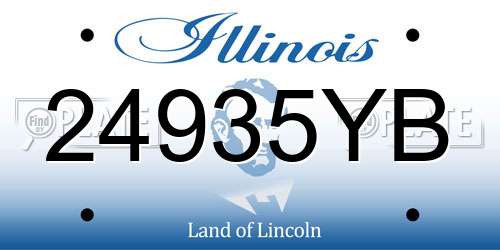 24935YB Illinois License Plate