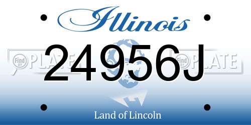 24956J Illinois License Plate
