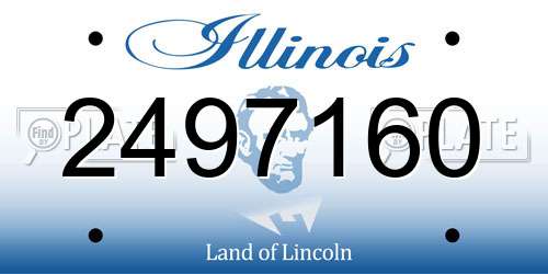 2497160 Illinois License Plate