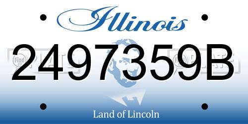 2497359B Illinois License Plate