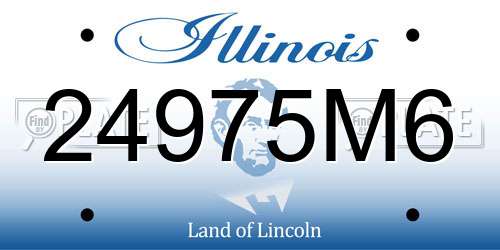 24975M6 Illinois License Plate