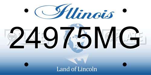 24975MG Illinois License Plate