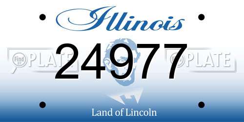 24977 Illinois License Plate
