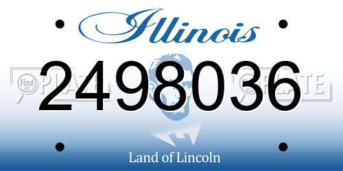 2498036 Illinois License Plate