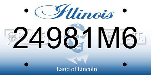 24981M6 Illinois License Plate