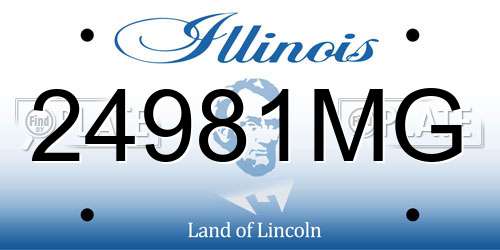 24981MG Illinois License Plate