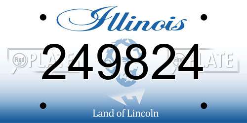 249824 Illinois License Plate