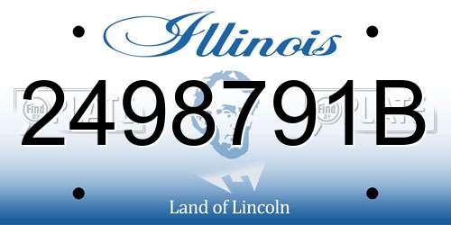 2498791B Illinois License Plate