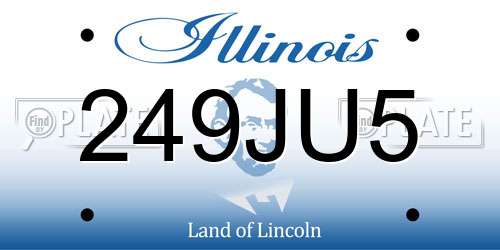249JU5 Illinois License Plate