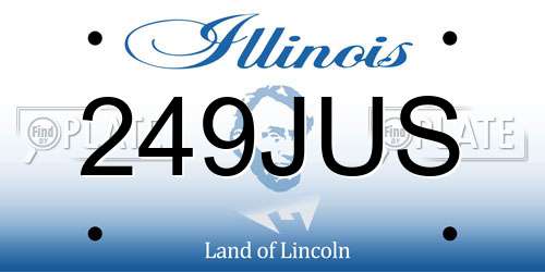 249JUS Illinois License Plate