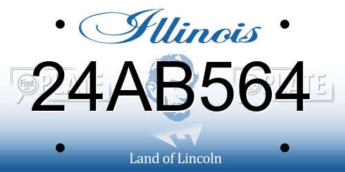 24AB564 Illinois License Plate