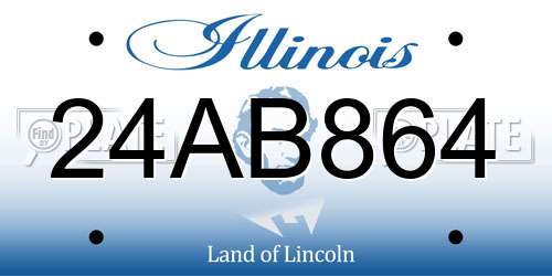 24AB864 Illinois License Plate