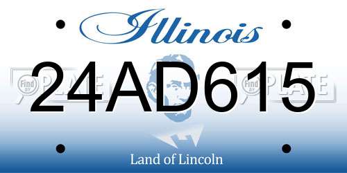 24AD615 Illinois License Plate