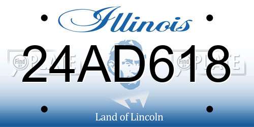 24AD618 Illinois License Plate