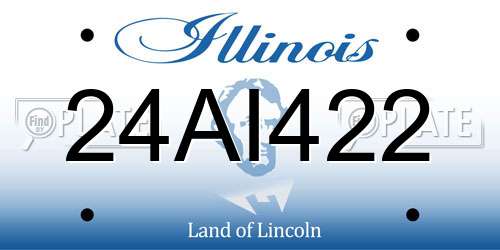 24AI422 Illinois License Plate