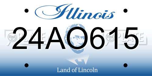 24AO615 Illinois License Plate