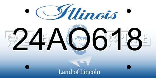 24AO618 Illinois License Plate