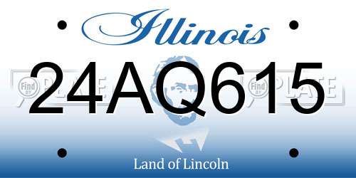 24AQ615 Illinois License Plate