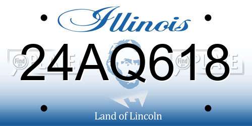 24AQ618 Illinois License Plate