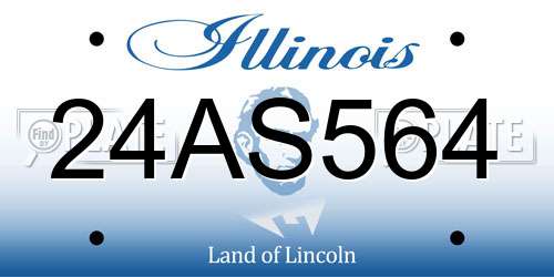 24AS564 Illinois License Plate