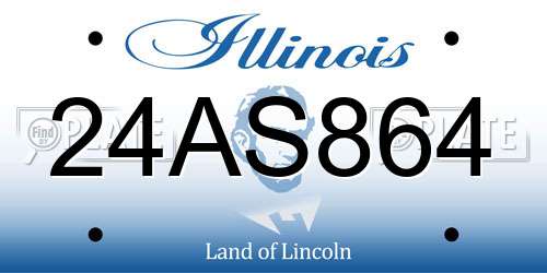 24AS864 Illinois License Plate