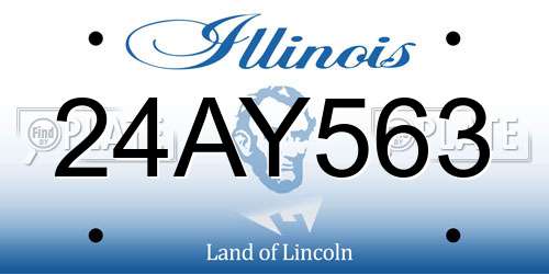 24AY563 Illinois License Plate