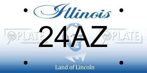 24AZ Illinois License Plate