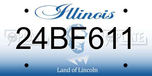 24BF611 Illinois License Plate
