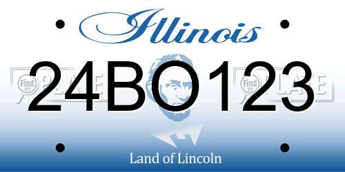 24BO123 Illinois License Plate