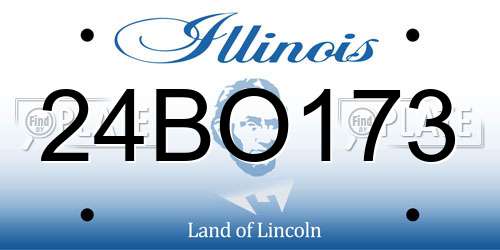 24BO173 Illinois License Plate