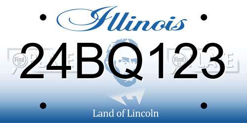 24BQ123 Illinois License Plate