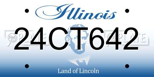 24CT642 Illinois License Plate