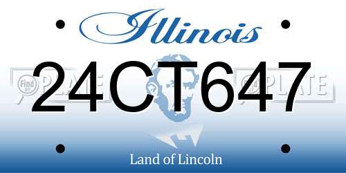 24CT647 Illinois License Plate