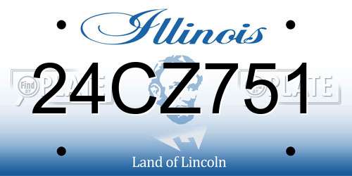 24CZ751 Illinois License Plate
